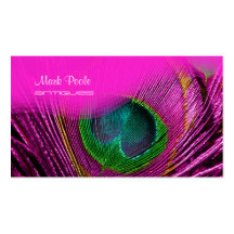 Tarjetas de visita de la pluma del pavo real de Pi