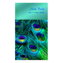 Tarjetas de visita de la pluma del pavo real, gris