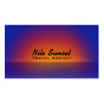 Tarjetas de visita de la puesta del sol del Nilo