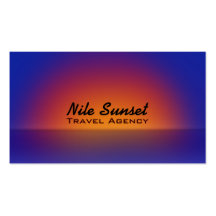 Tarjetas de visita de la puesta del sol del Nilo