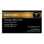 Tarjetas de visita de la radiología