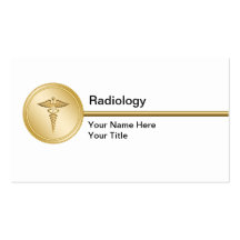 Tarjetas de visita de la radiología