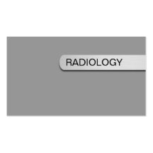 Tarjetas de visita de la radiología