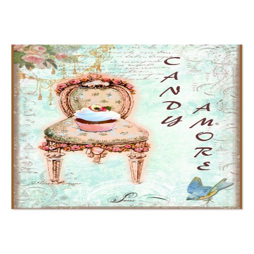 Tarjetas de visita de la silla del Victorian de la