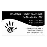Tarjetas de visita de la terapia del masaje