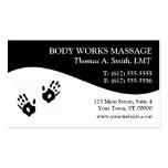 Tarjetas de visita de la terapia del masaje