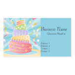 Tarjetas de visita de la torta del fiesta tarjetas de negocio