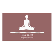 Tarjetas de visita de la yoga