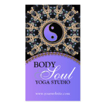Tarjetas de visita de la yoga de la edad de las ge