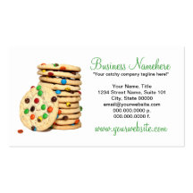 Tarjetas de visita de las galletas