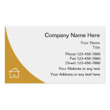 Tarjetas de visita de las propiedades inmobiliaria