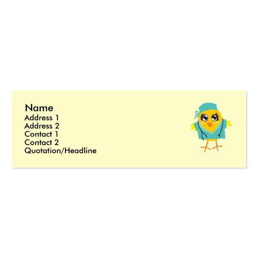 Tarjetas de visita de los doctores Chick - doctor