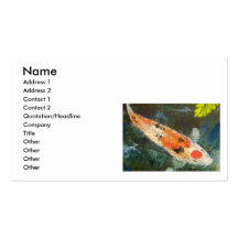 Tarjetas de visita de los PESCADOS de KOI