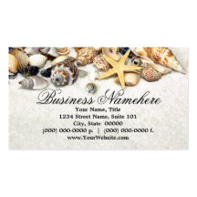 Tarjetas de visita de los Seashells