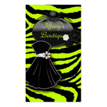 Tarjetas de visita de moda del estampado de zebra 