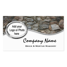Tarjetas de visita de plata de la foto del logotip