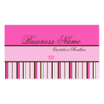 Tarjetas de visita de princesa Pink Little Crown