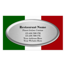 Tarjetas de visita de restaurante