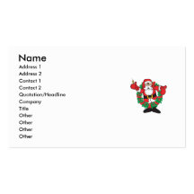 Tarjetas de visita de Santa que sorben