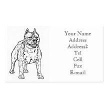 Tarjetas de visita de Staffordshire Terrier americ