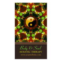 Tarjetas de visita de YinYang NewAge de la energía