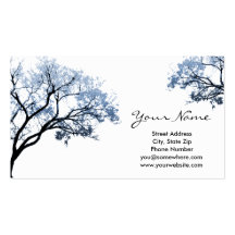 Tarjetas de visita del árbol del invierno