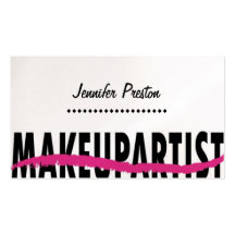 Tarjetas de visita del artista de maquillaje