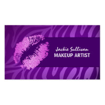 Tarjetas de visita del artista de maquillaje