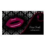 tarjetas de visita del artista de maquillaje de la