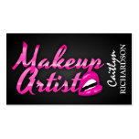 Tarjetas de visita del artista de maquillaje de la