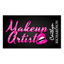 Tarjetas de visita del artista de maquillaje de la