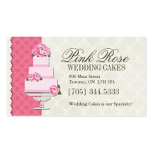 Tarjetas de visita del artista del pastel de bodas