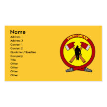 TARJETAS DE VISITA DEL BOMBERO