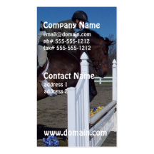 Tarjetas de visita del caballo del puente del caza