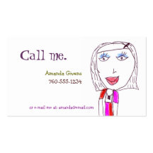 Tarjetas de visita del chica de la cadera (ejemplo