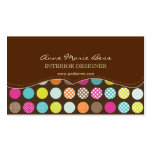 Tarjetas de visita del chocolate de los lunares