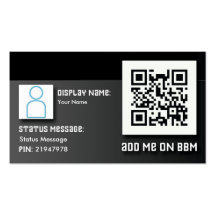 Tarjetas de visita del código de barras de BBM