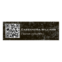 Tarjetas de visita del CÓDIGO del Grunge QR mini