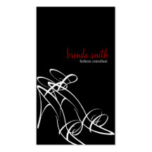Tarjetas de visita del consultor de moda