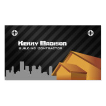 Tarjetas de visita del contratista de obras tarjetas de negocio