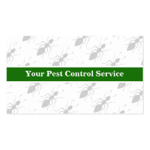 Tarjetas de visita del control de parásito
