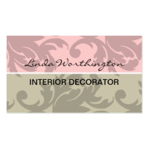 Tarjetas de visita del decorador de interiores