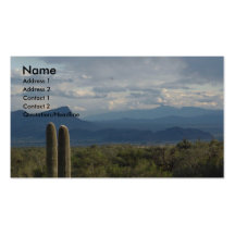 Tarjetas de visita del desierto de Sonoran
