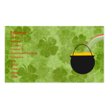 Tarjetas de visita del día de St Patrick de los tr