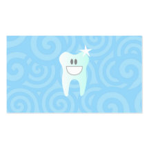 Tarjetas de visita del diente del dentista