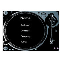 Tarjetas de visita del disc jockey