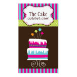 Tarjetas de visita del diseñador de la torta