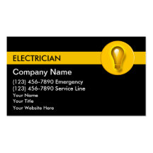Tarjetas de visita del electricista