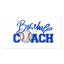Tarjetas de visita del entrenador de béisbol