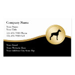 Tarjetas de visita del entrenamiento del perro